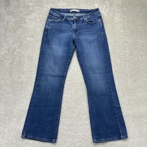 Levis 528 Curvy Boot Cut Jeans Womens 12 Blue Mid Rise Stretch Denim Medium Wash
